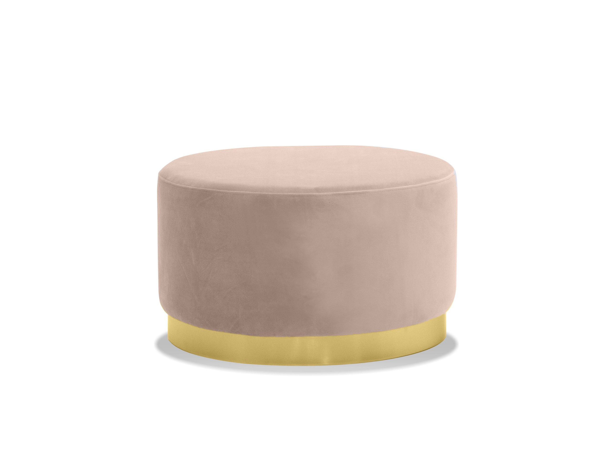 PILLBOX Gold Base Velvet Low Pouf