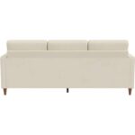 Mid-Century Modern Reversible Ivory Linen Sectional Sofa for Apartments