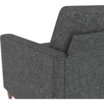 Mid-Century Modern Dark Grey Linen Sectional Sofa with Chaise 10 Mid-Century Modern Dark Grey Linen Sectional Sofa with Chaise