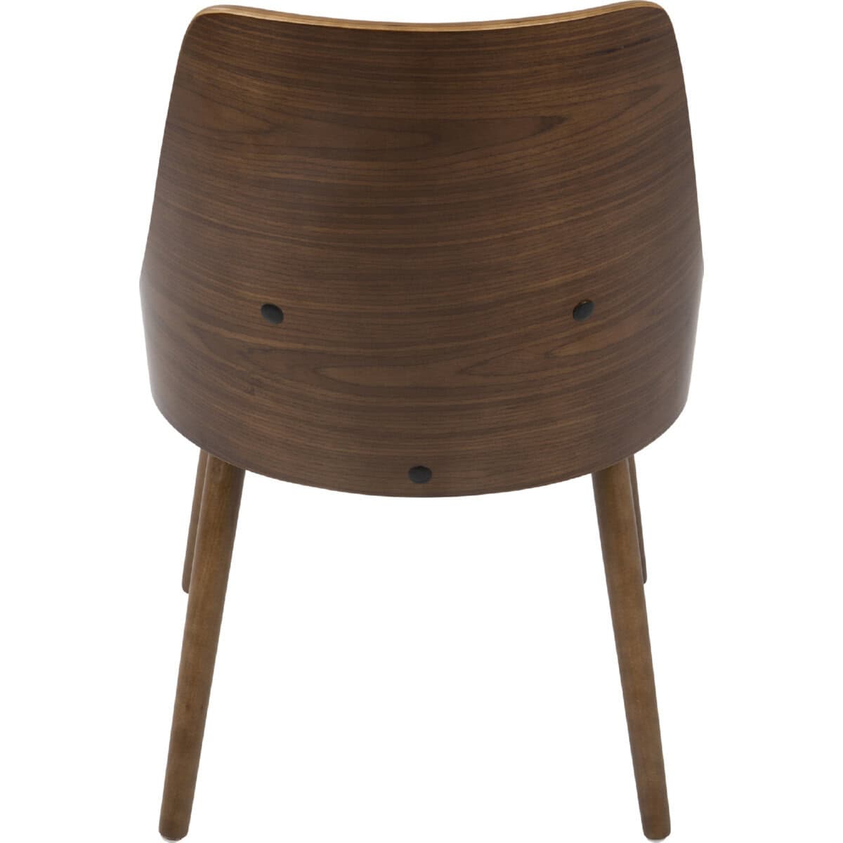 Anabelle Mid-Century Modern Walnut and Cream Dining Accent Chair 5 Anabelle Mid-Century Modern Walnut and Cream Dining Accent Chair - Image 5