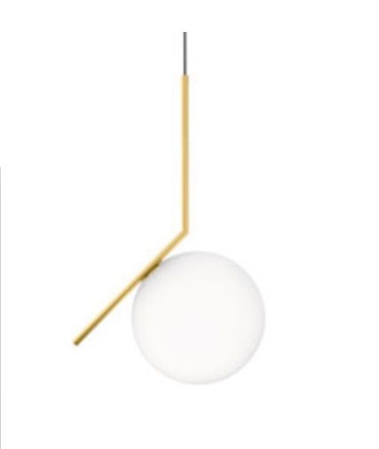 LUNA Polished Gold Metal and Glass 12 inch Pendant Lamp 1 LUNA Polished Gold Metal and Glass 12 inch Pendant Lamp