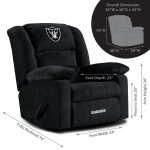 LV Raiders Embroidered Microfiber Playoff Recliner Made in USA