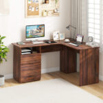 Corner-Fit L-Shaped Desk with Drawers and Cable Management 15 Corner-Fit L-Shaped Desk with Drawers and Cable Management