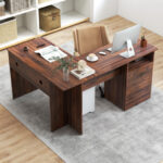 Corner-Fit L-Shaped Desk with Drawers and Cable Management 21 Corner-Fit L-Shaped Desk with Drawers and Cable Management