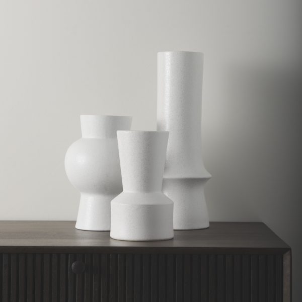 Laforge 10.8H Medium White Ceramic Vase 1