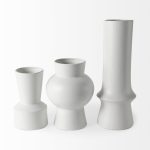 Laforge 10.8H Medium White Ceramic Vase