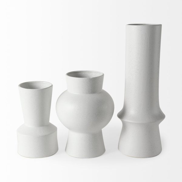 Laforge 10.8H Medium White Ceramic Vase 2