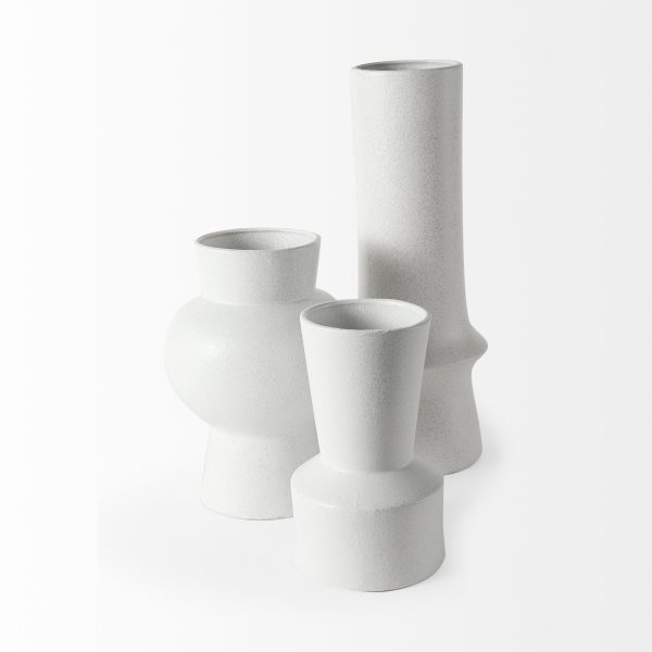 Laforge 10.8H Medium White Ceramic Vase 3