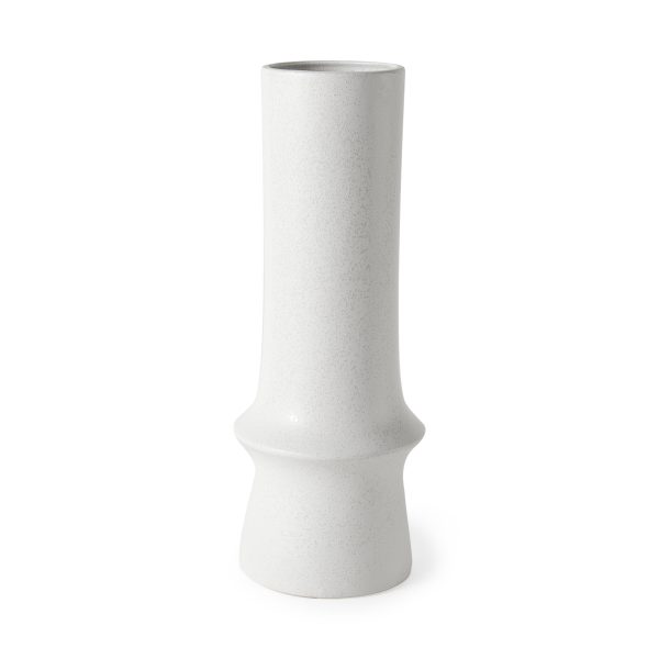 Laforge 17.3H White Ceramic Vase