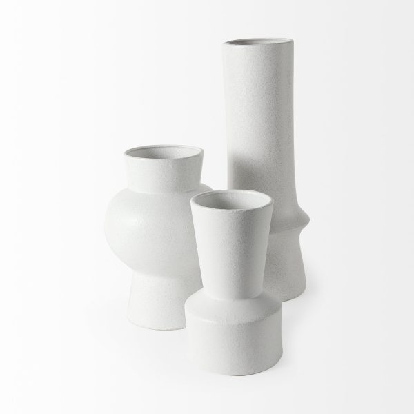 Laforge 9.4H Small White Ceramic Vase 3
