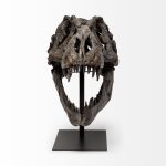 Lagrane 19L x 11W Brown Resin Tyrannosaurus T Rex Dinosaur Skull Replica 15 Lagrane 19L x 11W Brown Resin Tyrannosaurus T Rex Dinosaur Skull Replica