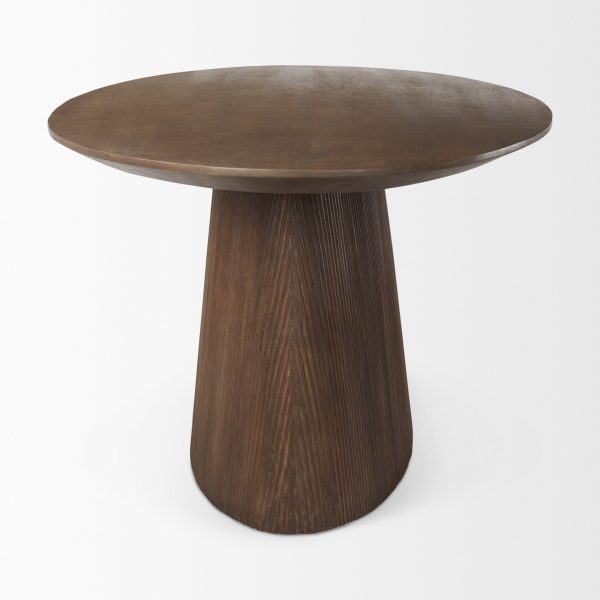 Lance 94L x 50W x30H Medium Brown Solid Wood Oval Dining Table 3