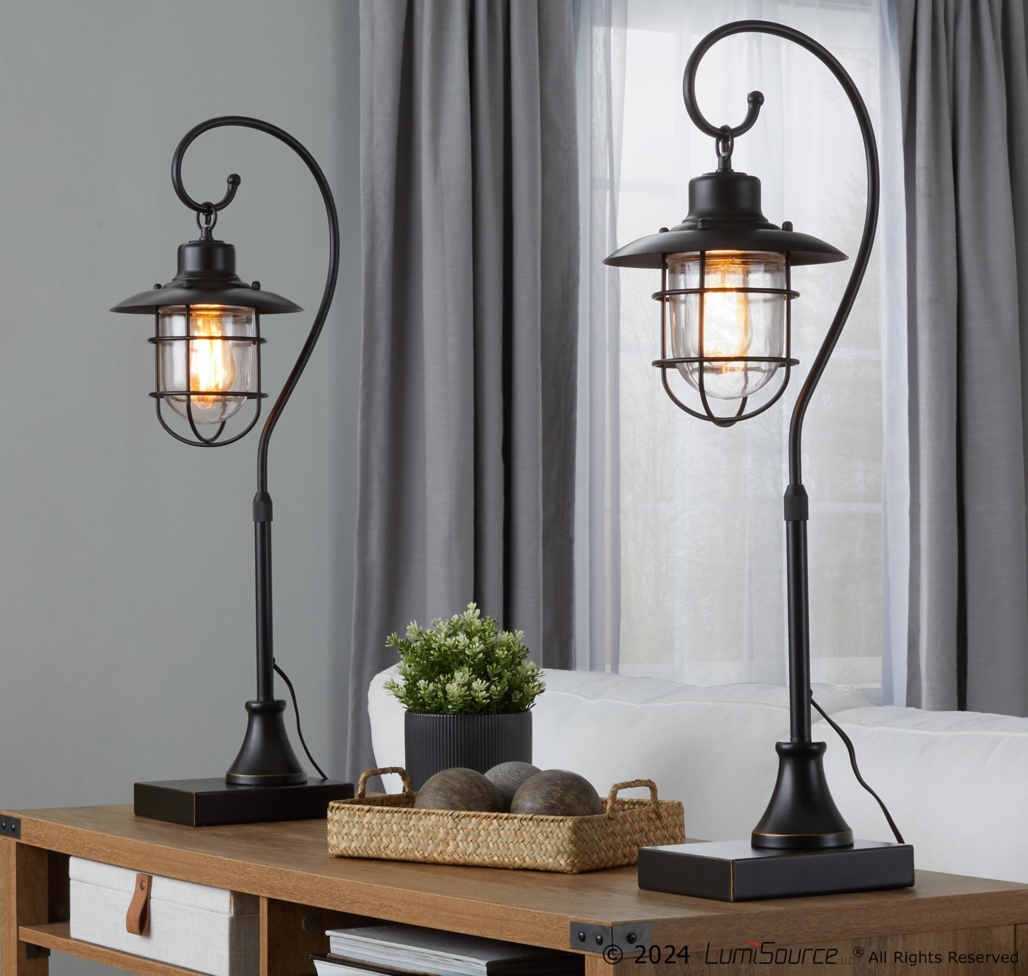 Landen Bronze Adjustable Contemporary Task Lamps (Set of 2) 1 Landen Bronze Adjustable Contemporary Task Lamps (Set of 2)