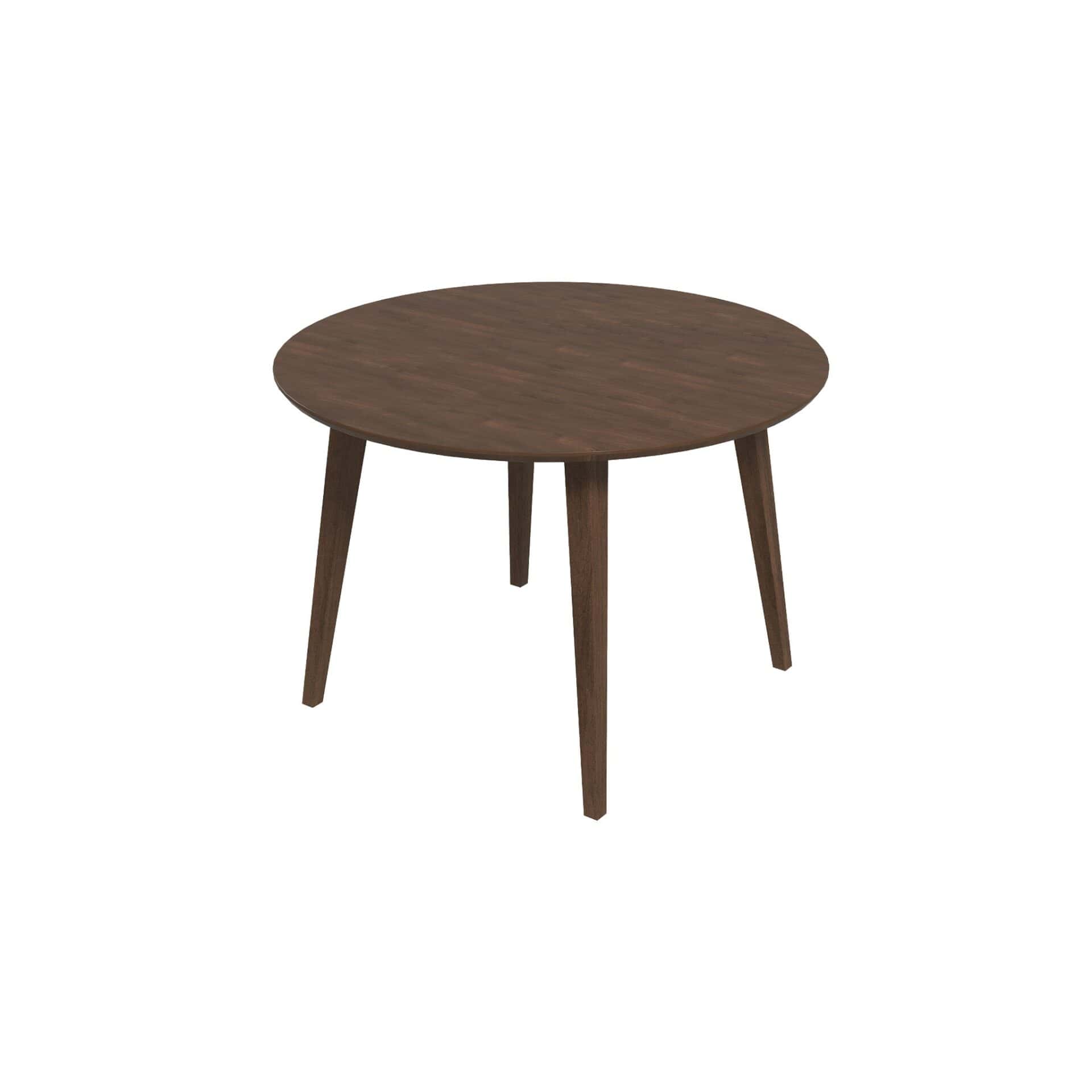 Brown Solid Wood Round Mid-Century Modern Dining Table 5 Brown Solid Wood Round Mid-Century Modern Dining Table - Image 5