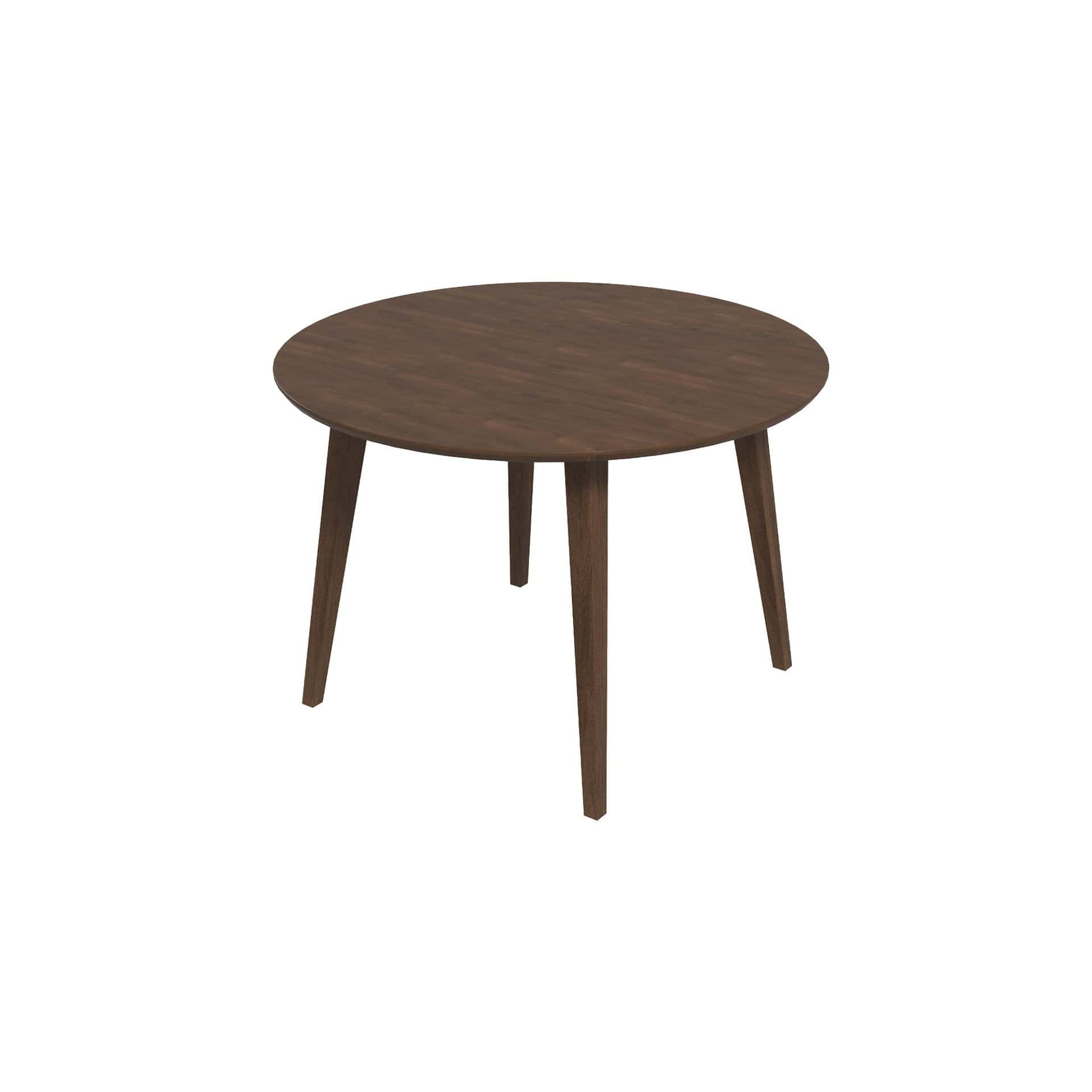Brown Solid Wood Round Mid-Century Modern Dining Table 10 Brown Solid Wood Round Mid-Century Modern Dining Table
