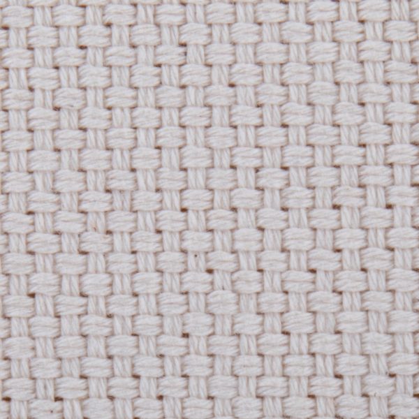 Large Round Knitted Beige Fabric Contemporary Pouf Ottoman 6