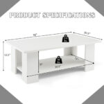 Modern 36 Inch 2-Tier Coffee Table with Storage Shelf 26 Modern 36 Inch 2-Tier Coffee Table with Storage Shelf