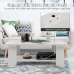 Modern 36 Inch 2-Tier Coffee Table with Storage Shelf 27 Modern 36 Inch 2-Tier Coffee Table with Storage Shelf