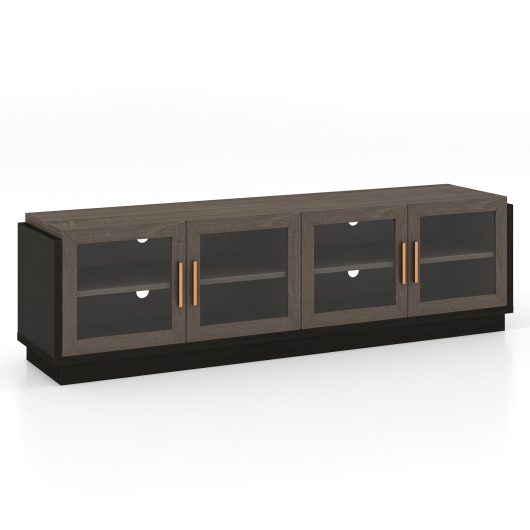 TV Stand with Tempered Glass Doors for TVs up to 75 Inches - Image 3