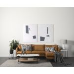 Larkin 48" Oval White Marble Top and Solid Wood Shelf w/ Black Metal Frame Coffee Table