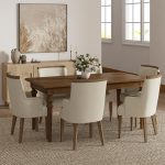 Larry Walnut Farmhouse Spindle Leg Dining Table, Seats Six 7 Larry Walnut Farmhouse Spindle Leg Dining Table, Seats Six