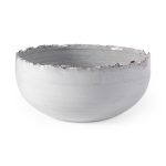 Larsen 13L x 13W White Ceramic Large Decorative Bowl