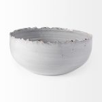 Larsen 13L x 13W White Ceramic Large Decorative Bowl