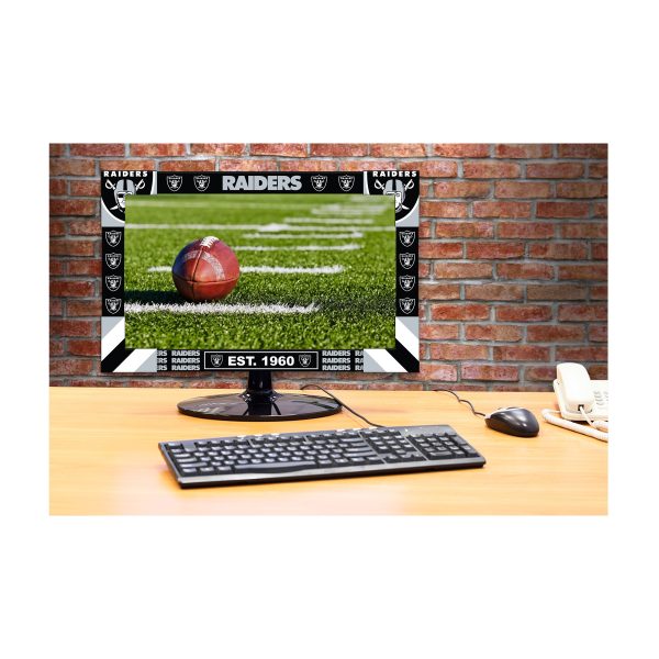 Las Vegas Raiders 18 30 Inch Adjustable Monitor Frame