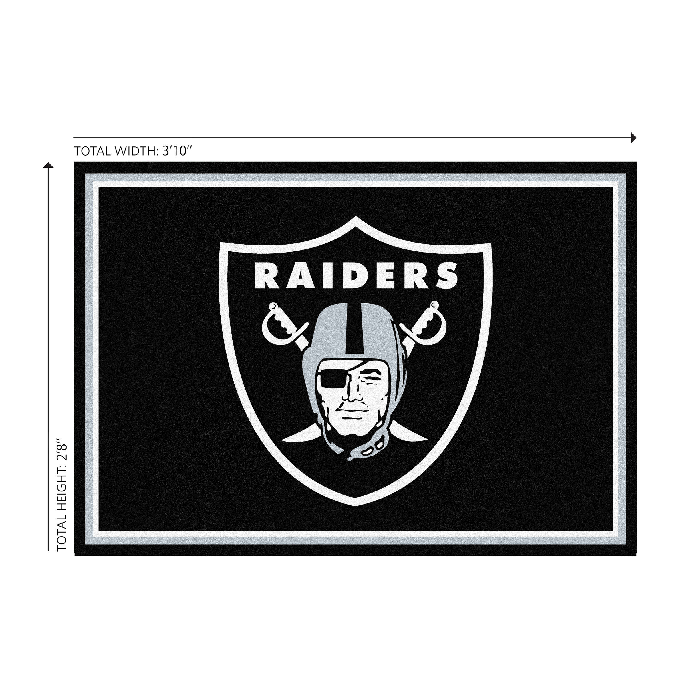 Las Vegas Raiders 3x4 Spirit Rug Officially Licensed NFL 4 Las Vegas Raiders 3x4 Spirit Rug Officially Licensed NFL - Image 4