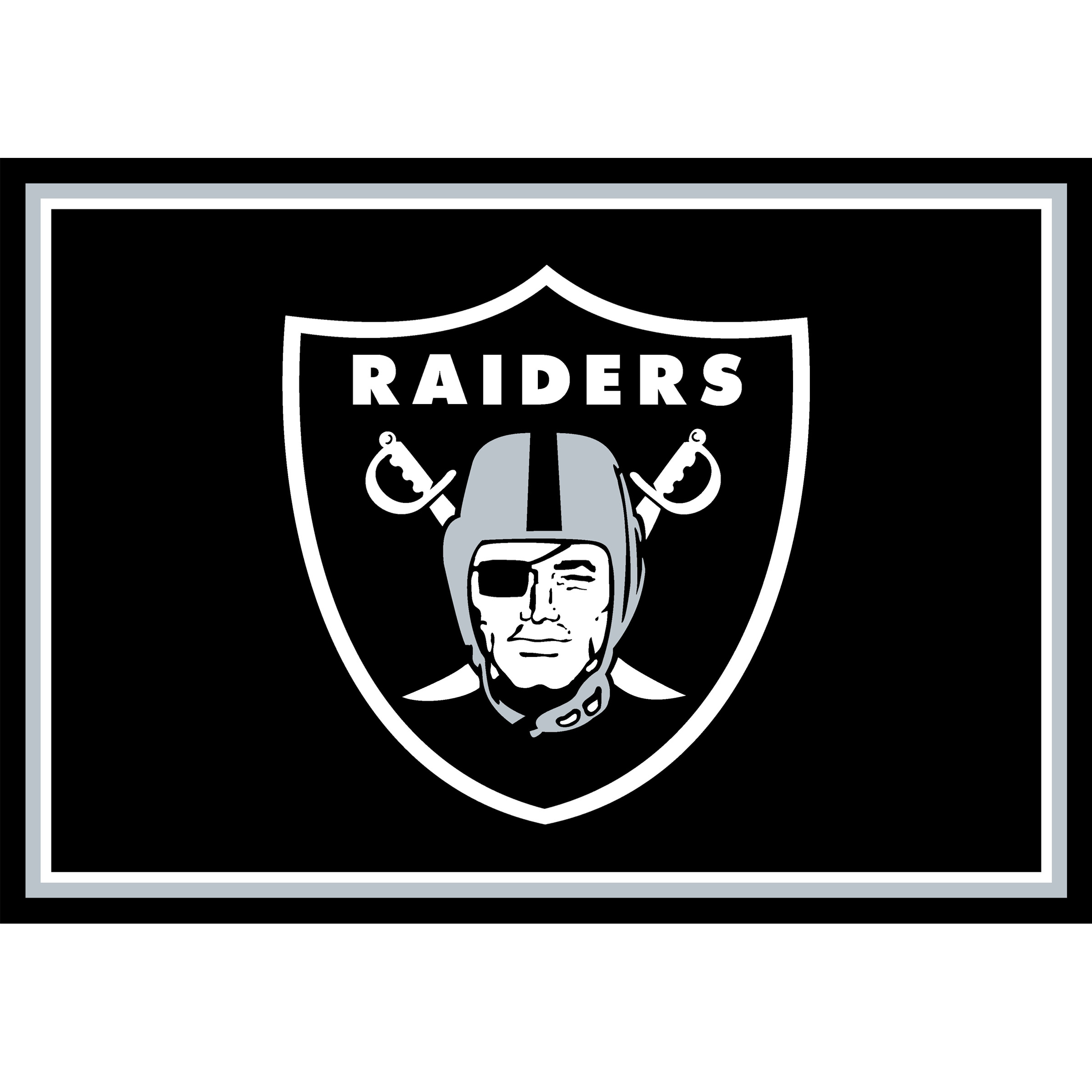 Las Vegas Raiders 3x4 Spirit Rug Officially Licensed NFL 1 Las Vegas Raiders 3x4 Spirit Rug Officially Licensed NFL
