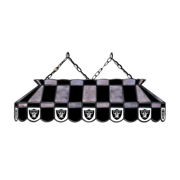 Las Vegas Raiders 40 Inch Stained Glass Billiard Lamp