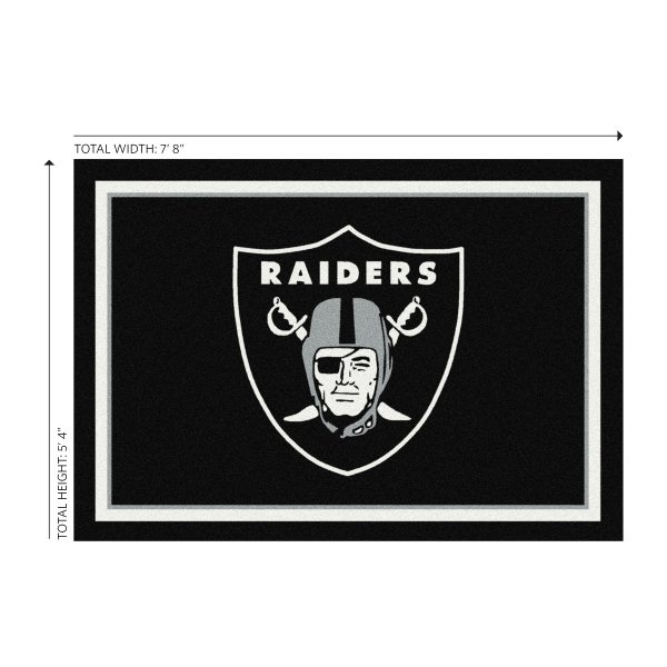 Las Vegas Raiders 6x8 Spirit Area Rug Officially Licensed NFL