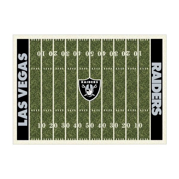 Las Vegas Raiders 8x11 Homefield Football Field Area Rug 1