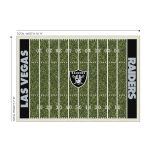 Las Vegas Raiders 8x11 Homefield Football Field Area Rug