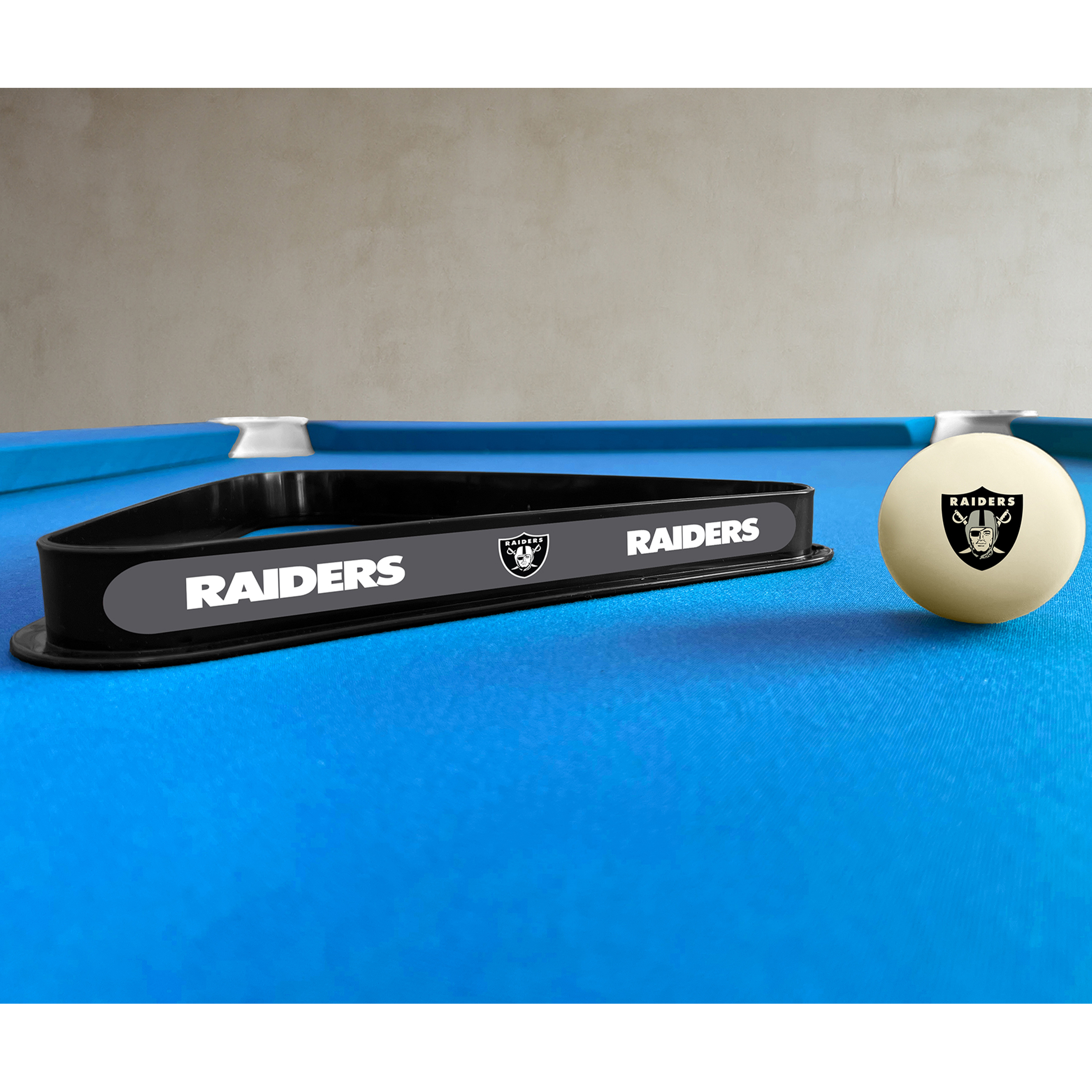 Las Vegas Raiders Billiard Cue Ball and Rack Set 3 Las Vegas Raiders Billiard Cue Ball and Rack Set - Image 3