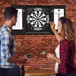 Las Vegas Raiders Bristle Dartboard Cabinet Set