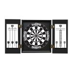 Las Vegas Raiders Bristle Dartboard Cabinet Set