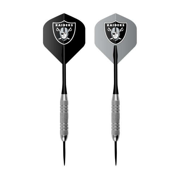 Las Vegas Raiders Bristle Dartboard Cabinet Set 4