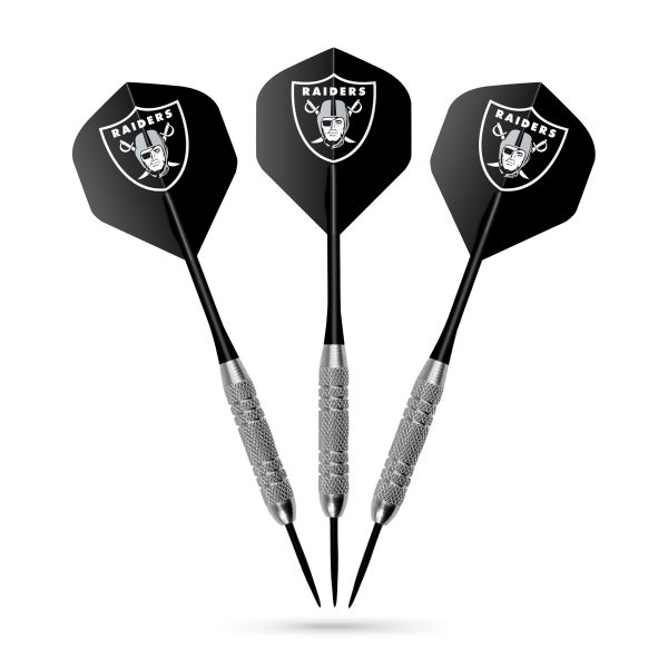Las Vegas Raiders Bristle Dartboard Cabinet Set 5