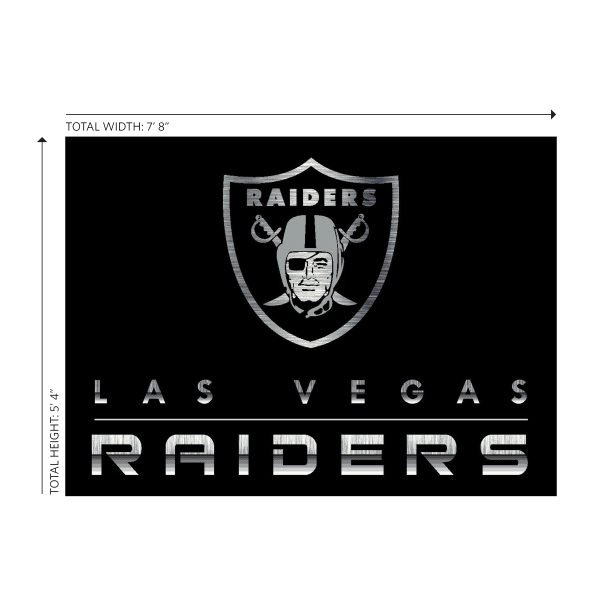 Las Vegas Raiders Chrome 6x8 Area Rug Officially Licensed 1