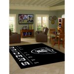 Las Vegas Raiders Chrome 8x11 Area Rug
