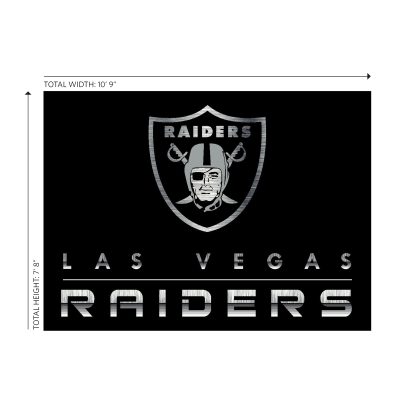 Las Vegas Raiders Chrome 8x11 Area Rug