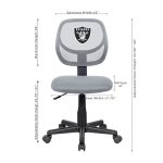 Las Vegas Raiders Grey Armless Mesh Task Chair