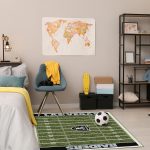 Las Vegas Raiders Homefield Football Field 4x6 Area Rug