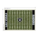 Las Vegas Raiders Homefield Football Field 4x6 Area Rug