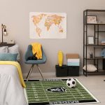 Las Vegas Raiders Homefield Football Field 4x6 Area Rug