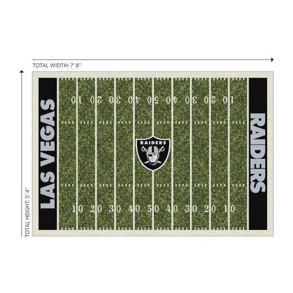 Las Vegas Raiders Homefield Football Field Rug 6x8 1 1