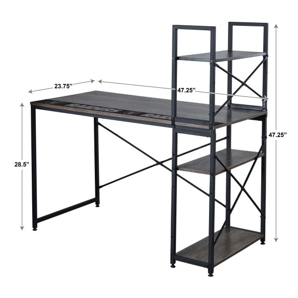 Las Vegas Raiders Industrial Desk with Shelves 9