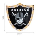 Las Vegas Raiders Lighted Recycled Metal NFL Logo Sign