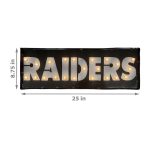 Las Vegas Raiders Lighted Recycled Metal Street Sign NFL 7 Las Vegas Raiders Lighted Recycled Metal Street Sign NFL